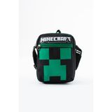 YOUOY Minecraft Creeper Çocuk Omuz Çantası – 3 Bölmeli – Su Geçirmez Kumaş (21×16×6 cm)