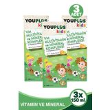 YouPlus Kids VM Multivitamin Mineral Kompleksi 3x150 ml Şurup