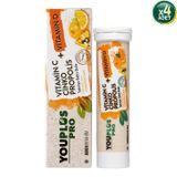 Youplus Pro Vitamin C D Çinko Propolis 15 Efervesan Tablet 4 Adet - Portakal