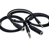 Your Cable Store 3 Paket 3 Ayak 1/4 İnç Stereo Kulaklık Uzatma Kabloları