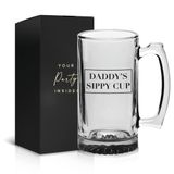 Your Dream Party Shop Daddys Sippy Cup Bira Bardağı - 473 ml Bira Kupası - Erkekler için Komik Yeni Baba Hediyeleri - Çocuklardan Baba İçin Hediye - Harika Baba Noel Hediyeleri (Kulp)