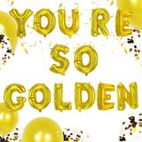You're So Golden Balonlar Afiş Mutlu Altın Doğum Günü Afişi Doğum Günü Partisi Süslemeleri