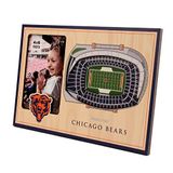 YouTheFan NFL Chicago Bears 3D Stadyum Görüntüleme Resim Çerçevesi