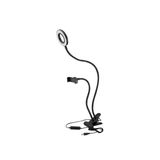 Youtuber Led Tripod 3 Renk Işıklı Telefon Tutucu Kıskaçlı Masa Lambası Işık Ayarı Esnek Bacak B55