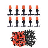 YOWPEY 80 adet 1/4 "inç ayarlanabilir sulama mikro sprey yayıcı üç yönlü atomize Tee konektörü damla sulama aksesuarı bahçe çim çiçek yatağı sulama sistemi sulama sistemi sulama