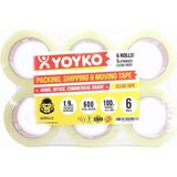 Yoyko 100 Metre Şeffaf Koli Bandı 6 Adet 45 mm Kalınlık 48 Micron Güçlü Yapışma