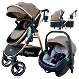 Yoyko City Seyahat Sistem 3 İn 1 Coffee Rose Bebek Arabası