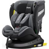 Yoyko Rich I-Size Alarmlı 360° Dönebilir Yatabilir 0-36 kg Oto Koltuğu Isofıx/sıp/latch Gri