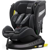 Yoyko Rich I-Size Alarmlı 360° Dönebilir Yatabilir 0-36 kg Oto Koltuğu Isofıx/sıp/latch Siyah