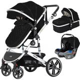 Yoyko Ultimate Travel Sistem Bebek Arabası 3 In 1 Siyah Silver