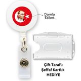 Yoyo Atatürk Portre Yaka Kartlığı Yatay Dikey Kart Koruyucu
