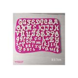 YOYOMOLD YY0227-Büyük Harf Küçük Harf Rakam 3,6 Cm Silikon Kalıp-3,6cm