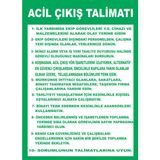 Yr Yıldırım Acil Çıkış Talimatı Ikaz Levhası