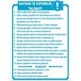 Yr Yıldırım Kaynak Iş Güvenlik Talimatı Ikaz Levhası