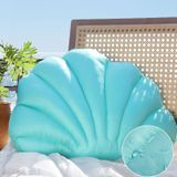 YRXRUS Açık Deniz Kabuğu Yastık, Turkuaz Kabuk Yastıklar, 30 x 25 cm Su Geçirmez Kırlent Plaj Veranda Mobilya Kanepe Bahçe Balkon Kanepe Vurgu Ev Dekoratif, İlkbahar Yaz Açık Hava Hediyesi