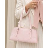 Yş Collection Nubuk Kumaş Kavisli Omuz Çantası - 01P-Pembe