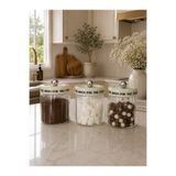 YS COLLECTION YŞ Home - 3’lü Cam Kavanoz Seti | Krem Kapaklı Mutfak Saklama Kavanozu | Kahve Şeker Draje Şeker Kavanozu | Dekoratif Mutfak Düzenleyici (320 ml)
