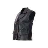 Ysatis Kadın Hakiki Deri Kruvaze Yaka Peplum Kesim Kolsuz Yelek 25261200102