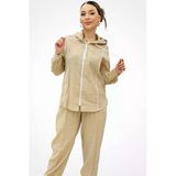 Ysatis Minimalist Oversize Kapüşonlu Kadın Ceket Takımı - Günlük Spor Şıklık