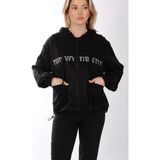 Ysatis Oversize Kapüşonlu Minimalist Kadın Ceket - Günlük Kullanım - Siyah