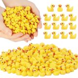 YsesoAi 100 adet Mini reçine ördekler, minik ördekler figürinler toplu minyatür Dollhouse dekor aksesuarları bahçe akvaryum saksı DIY süsleme parti oyuncaklar