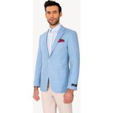 Ysf Erkek Açık Mavi Klasik Keten Ceket - 50 / 4 - 4 Drop