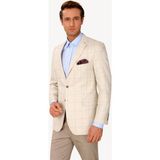 Ysf Erkek Bej Ekose Keten Klasik Spor Ceket - 48 - 4 Drop