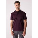 Ysf Erkek Bordo Regular Fit Desenli Merserize Polo Yaka Tişört
