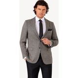 Ysf Erkek Gri Kışlık Yünlü Regular Fit Tek Ceket - 50 / 4