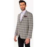 Ysf Erkek Gri Regular Fit Ekose Ceket - 54 / 6 - 4 Drop