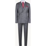Ysf Erkek Gri Regular Fit Kruvaze Takım Elbise - 6 Drop - 48 / 6