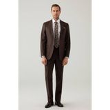 Ysf Erkek Kahverengi Regular Fit Takım Elbise - 4 Drop