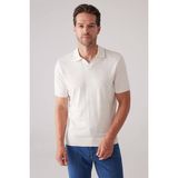 Ysf Erkek Kemik Polo Yaka Pamuklu Desenli Tişört - 2XL