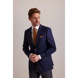 Ysf Erkek Lacivert Klasik Yünlü Blazer Ceket - 48 / 4 - 4 Drop