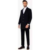 Ysf Erkek Lacivert Regular Fit Mono Yaka Kaşmir Palto - 48