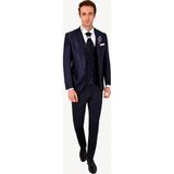 Ysf Erkek Lacivert Slim Fit Mono Yaka Yelekli Damatlık - 58 / 6 - 6 Drop