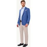 Ysf Erkek Mavi Regular Fit Çift Yırtmaç Keten Spor Ceket - 48 - 4 Drop