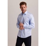 Ysf Erkek Mavi Slim Fit Pamuk Saten Gömlek - Normal Boy - XL