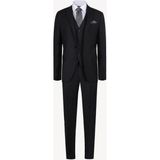 Ysf Erkek Siyah Slim Fit Yelekli Takım Elbise - 46 / 6 - 6 Drop