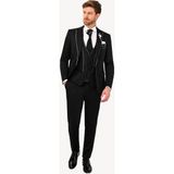 Ysf Erkek Siyah Yelekli Kırlangıç Yaka Slim Fit Damatlık - 58 / 6