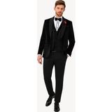 Ysf Erkek Siyah Yelekli Şal Yaka Slim Fit Damatlık - 44 / 6 - 6 Drop