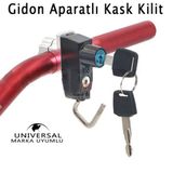 Ysgmotoparts Motosiklet 22 mm Direksiyon Kask Kilit Siyah Renk