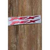 Ysgmotoparts Pcx Amblem Logo 3D Sticker Yazı 2 Adet Set Kırmızı Renk