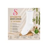 YSHINE Bambu Diyabetik Şeker Çorabı İnce Esnek Ağızlı Hafif Parfümlü Unisex Soket Çorap 3’lü Avantaj Paketi
