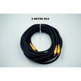 YSN Sounds Amfi Rca Kablosu – 8 Metre - El Yapımı %100 Bakır – Uzun Anfi Rca Ses Kablosu - 8 mt