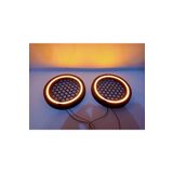 YSN SOUNDS Işıklı Hoparlör Kapağı 16cm - Amper Renkte 16cm Midrange Kapak - 1 Takım