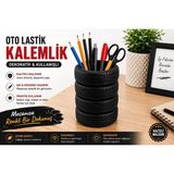 YSN Sounds Oto Lastik Kalemlik , Üst Üste Oto Lastik Şeklinde Masa Üstü Kalemlik , Oto Lastiği Masaüstü Kalemlik - Siyah