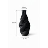 YSR HOME Modern Siyah Dekoratif Vazo 20 cm Burgu Tasarım, Salon Sehpa Masa Üstü Ev Ofis Dekoru,3D Çiçeklik