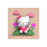 YSY AKROBAT ® Hello Kitty 3D Duvar Dekoru | Çocuk Odası Duvar Süsü | Ekransız Etkinlik Hobi Maketi
