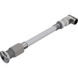YT241 Esnek Klozet Taharet Çubuğu Küresel Uçlu Ø26 Dirsekli Baglantı 60MM Taharet Çubuğu